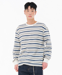 男性ストライプ長袖Tシャツ-FARK5113B01