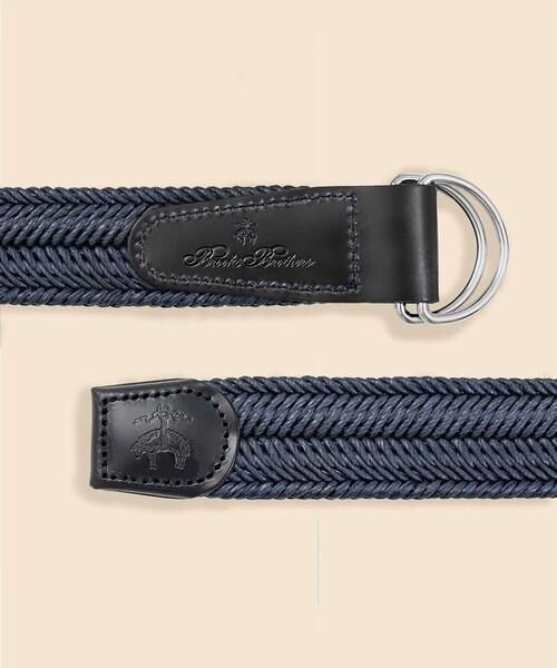 BROOKS BROTHERS（ブルックスブラザーズ）の「コットン　ブレイドベルト（ベルト・メンズ・ブラウン/ネイビー・ONE SIZE）」の4枚目の写真