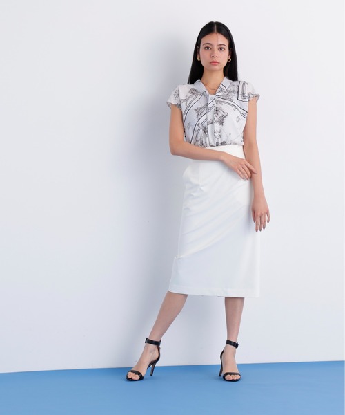 PINKY&DIANNE（ピンキーアンドダイアン）の「◆Ｌ字メタルタイトスカート（スカート・レディース・ホワイト/ネイビー・36/38）」の15枚目の写真