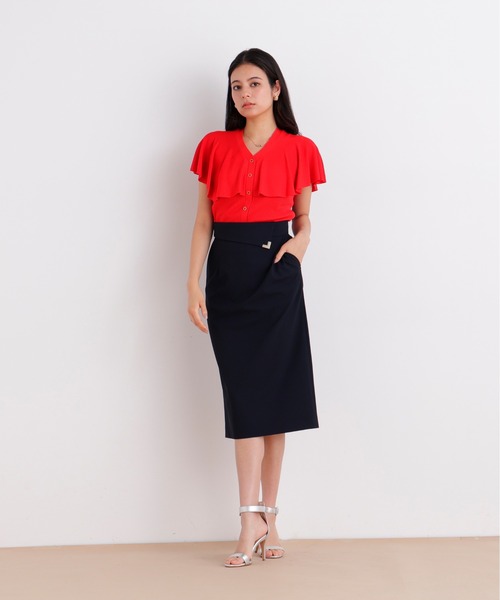 PINKY&DIANNE（ピンキーアンドダイアン）の「◆Ｌ字メタルタイトスカート（スカート・レディース・ホワイト/ネイビー・36/38）」の10枚目の写真