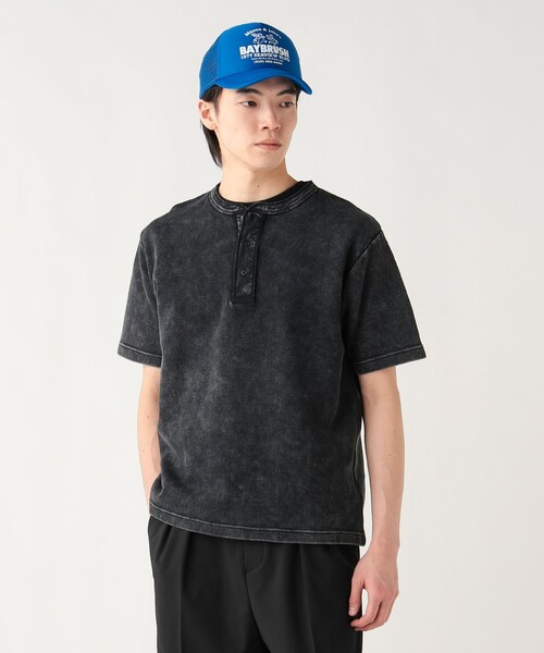 BEAMS HEART(ビームスハート)の「【ユニセックス】加工 ワッフル ヘンリーネック ショートスリーブ Tシャツ(Tシャツ/カットソー・メンズ・ネイビー/ブラック・MEDIUM/SMALL/LARGE)」の21枚目の写真