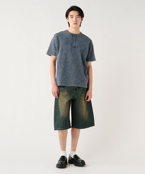 BEAMS HEART(ビームスハート)の「【ユニセックス】加工 ワッフル ヘンリーネック ショートスリーブ Tシャツ(Tシャツ/カットソー・メンズ・ネイビー/ブラック・MEDIUM/SMALL/LARGE)」の20枚目の写真