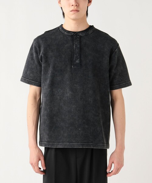 BEAMS HEART(ビームスハート)の「【ユニセックス】加工 ワッフル ヘンリーネック ショートスリーブ Tシャツ(Tシャツ/カットソー・メンズ・ネイビー/ブラック・MEDIUM/SMALL/LARGE)」の17枚目の写真