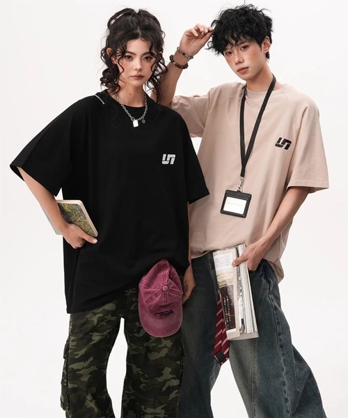 WESTBOY(ウエストボーイ)の「ユニセックス オーバーサイズ ウォッシュ ルーズシルエットTシャツ WO26S7TP02(Tシャツ/カットソー・メンズ・グレー/ライトグレー/ブラック・XL/M/L)」の1枚目の写真
