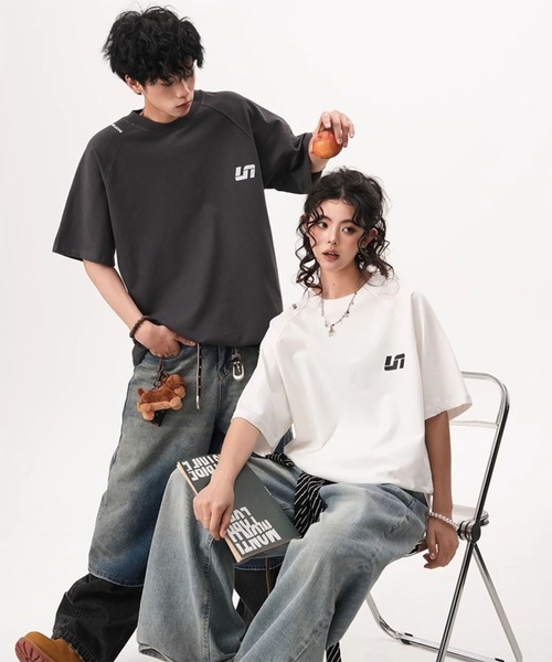 WESTBOY(ウエストボーイ)の「ユニセックス オーバーサイズ ウォッシュ ルーズシルエットTシャツ WO26S7TP02(Tシャツ/カットソー・メンズ・グレー/ライトグレー/ブラック・XL/M/L)」の7枚目の写真