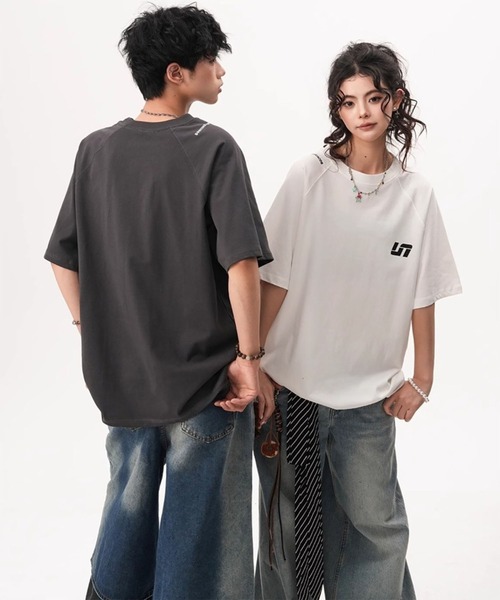 WESTBOY(ウエストボーイ)の「ユニセックス オーバーサイズ ウォッシュ ルーズシルエットTシャツ WO26S7TP02(Tシャツ/カットソー・メンズ・グレー/ライトグレー/ブラック・XL/M/L)」の11枚目の写真
