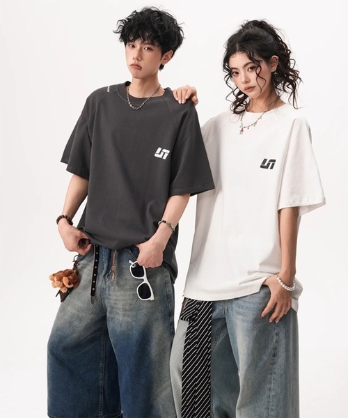 WESTBOY(ウエストボーイ)の「ユニセックス オーバーサイズ ウォッシュ ルーズシルエットTシャツ WO26S7TP02(Tシャツ/カットソー・メンズ・グレー/ライトグレー/ブラック・XL/M/L)」の12枚目の写真