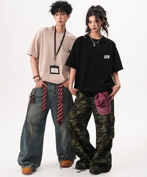 WESTBOY(ウエストボーイ)の「ユニセックス オーバーサイズ ウォッシュ ルーズシルエットTシャツ WO26S7TP02(Tシャツ/カットソー・メンズ・グレー/ライトグレー/ブラック・XL/M/L)」の14枚目の写真