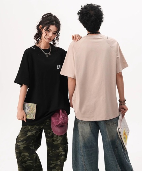 WESTBOY(ウエストボーイ)の「ユニセックス オーバーサイズ ウォッシュ ルーズシルエットTシャツ WO26S7TP02(Tシャツ/カットソー・メンズ・グレー/ライトグレー/ブラック・XL/M/L)」の19枚目の写真