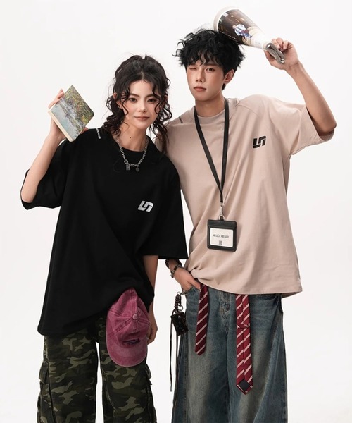 WESTBOY(ウエストボーイ)の「ユニセックス オーバーサイズ ウォッシュ ルーズシルエットTシャツ WO26S7TP02(Tシャツ/カットソー・メンズ・グレー/ライトグレー/ブラック・XL/M/L)」の21枚目の写真