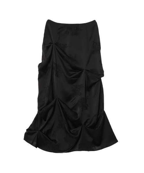 GANNI(ガニー)の「Fluid Satin Jacquard Tuck Deta W0997(スカート・メンズ・ブラック・36)」の6枚目の写真
