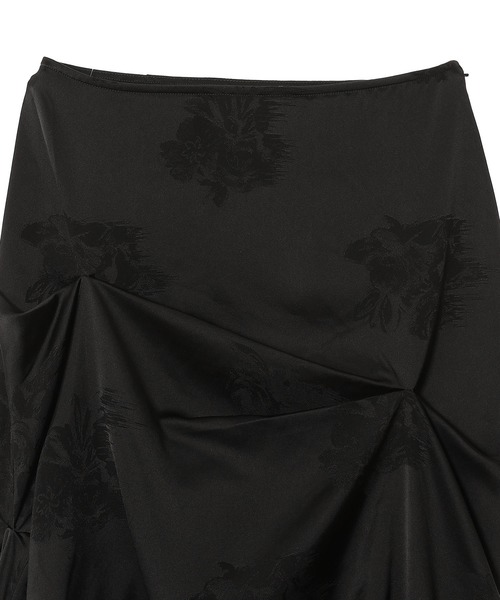 GANNI(ガニー)の「Fluid Satin Jacquard Tuck Deta W0997(スカート・メンズ・ブラック・36)」の5枚目の写真