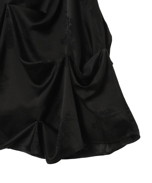 GANNI(ガニー)の「Fluid Satin Jacquard Tuck Deta W0997(スカート・メンズ・ブラック・36)」の4枚目の写真