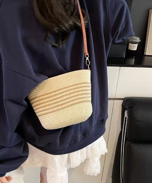 Ritzy（リッツィー）の「編み込み バケツ型ショルダーバッグ（ショルダーバッグ・レディース・ベージュ/ブラック・FREE）」の21枚目の写真