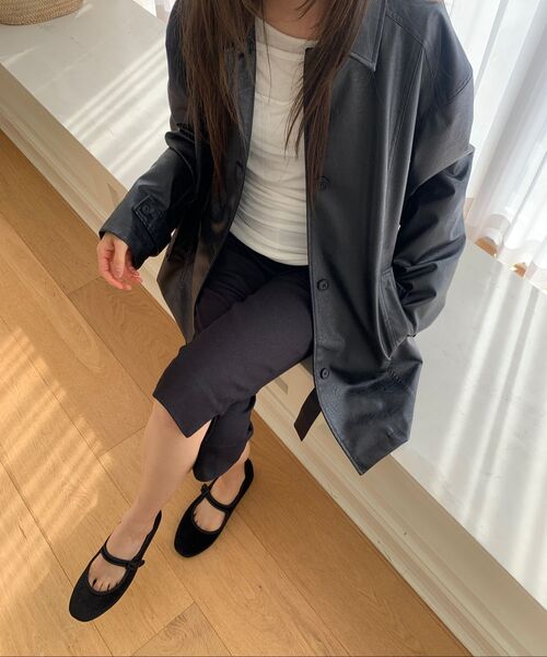 ETMON(エトモン)の「Faux Leather Half Jacket, Black(ライダースジャケット・レディース・その他・F)」の7枚目の写真
