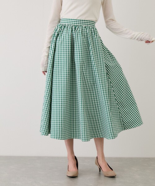 Jayro（ジャイロ）の「ギンガムチェックギャザースカート（スカート・レディース・ブルー系その他3/ブラック系その他・M）」の11枚目の写真