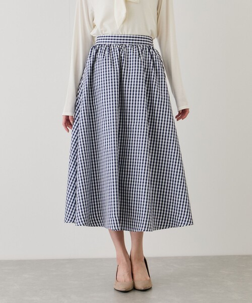 Jayro（ジャイロ）の「ギンガムチェックギャザースカート（スカート・レディース・ブルー系その他3/ブラック系その他・M）」の19枚目の写真