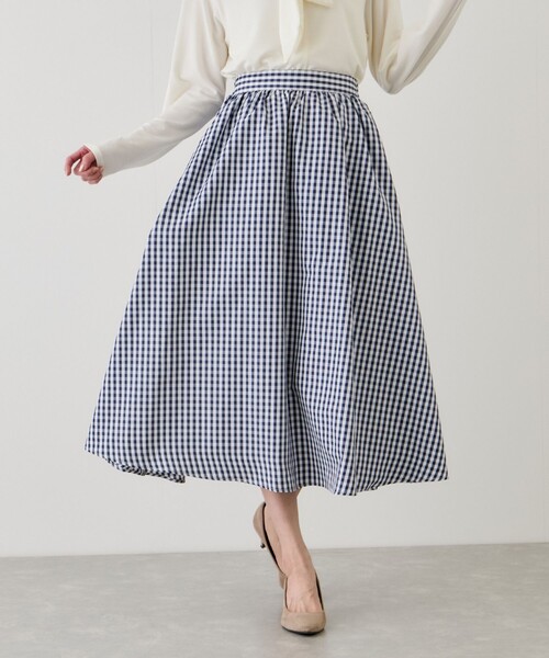 Jayro（ジャイロ）の「ギンガムチェックギャザースカート（スカート・レディース・ブルー系その他3/ブラック系その他・M）」の20枚目の写真