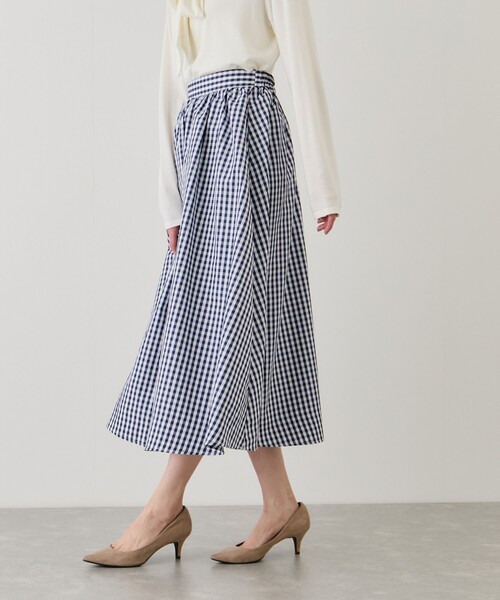 Jayro（ジャイロ）の「ギンガムチェックギャザースカート（スカート・レディース・ブルー系その他3/ブラック系その他・M）」の21枚目の写真