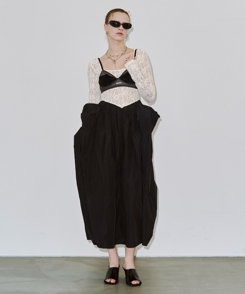 JOSE MOON（ジョゼムーン）の「OBLIQUE TOE SANDAL/オブリークトゥサンダル（サンダル・レディース・シルバー/ブラック・35/39/37）」の7枚目の写真