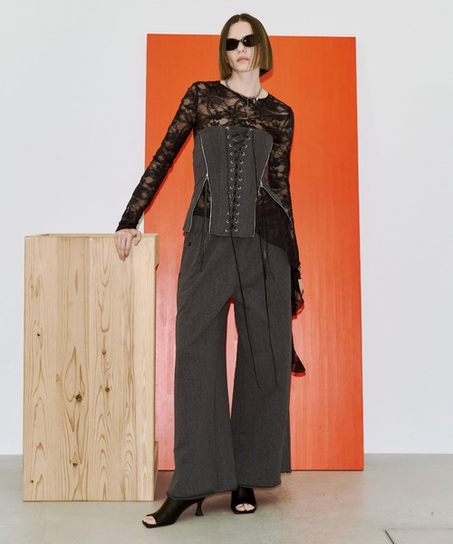 JOSE MOON（ジョゼムーン）の「OBLIQUE TOE SANDAL/オブリークトゥサンダル（サンダル・レディース・シルバー/ブラック・35/39/37）」の10枚目の写真