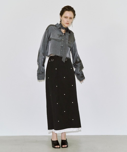 JOSE MOON（ジョゼムーン）の「OBLIQUE TOE SANDAL/オブリークトゥサンダル（サンダル・レディース・シルバー/ブラック・35/39/37）」の9枚目の写真