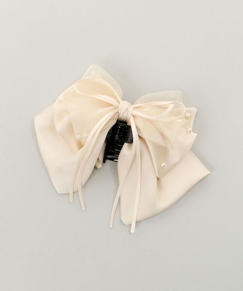 MAJESTIC LEGON（マジェスティックレゴン）の「ボリュームリボンヘアクリップ（バレッタ/ヘアクリップ・レディース・アイボリー・FREE）」の5枚目の写真
