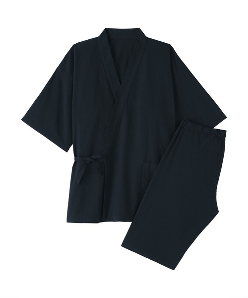 無印良品(ムジルシリョウヒン)の「紳士 しじら織り 甚平(ルームウェア/パジャマ・メンズ・ダークネイビー/グレー系/ネイビー系・M/L/XL/S)」の6枚目の写真