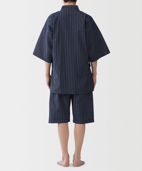 無印良品(ムジルシリョウヒン)の「紳士 しじら織り 甚平(ルームウェア/パジャマ・メンズ・ダークネイビー/グレー系/ネイビー系・M/L/XL/S)」の9枚目の写真