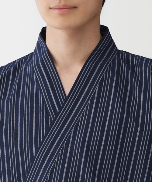 無印良品(ムジルシリョウヒン)の「紳士 しじら織り 甚平(ルームウェア/パジャマ・メンズ・ダークネイビー/グレー系/ネイビー系・M/L/XL/S)」の10枚目の写真