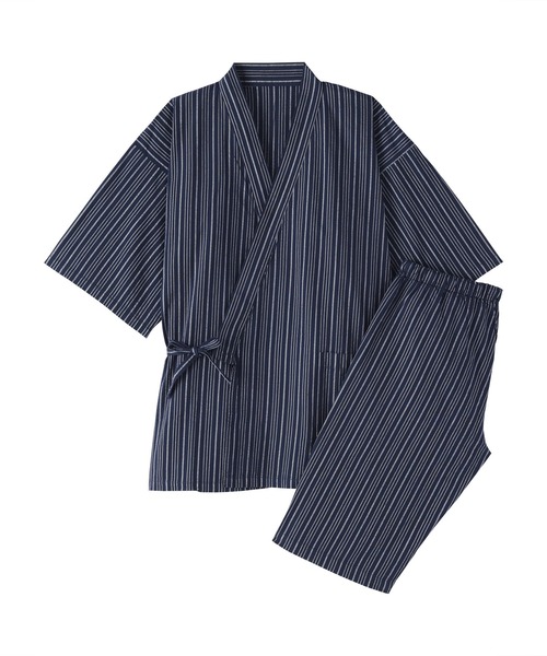 無印良品(ムジルシリョウヒン)の「紳士 しじら織り 甚平(ルームウェア/パジャマ・メンズ・ダークネイビー/グレー系/ネイビー系・M/L/XL/S)」の16枚目の写真