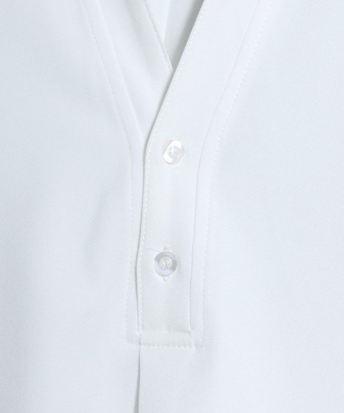 ANPAS（アンパス）の「Skipper-Neck 3/4 Sleeve Shirt / 七分袖スキッパーシャツ メンズ 春夏（シャツ/ブラウス・メンズ・ホワイト/ブラック/ブルー/テラコッタ・M/XL/L）」の12枚目の写真