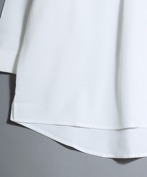 ANPAS（アンパス）の「Skipper-Neck 3/4 Sleeve Shirt / 七分袖スキッパーシャツ メンズ 春夏（シャツ/ブラウス・メンズ・ホワイト/ブラック/ブルー/テラコッタ・M/XL/L）」の14枚目の写真