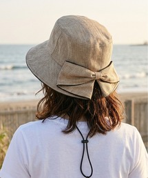 MILLION CARATS（ミリオンカラッツ）の「【UPF50+】バックリボンが後ろ姿まで華やぐ、UV対策も快適さも叶える！折りたためる高機能ソフトハット※UV・防臭・抗菌サイズ調整・折り畳み・手洗い（ハット）」