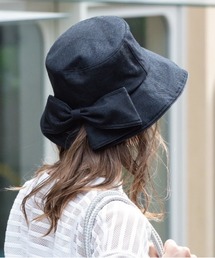 MILLION CARATS（ミリオンカラッツ）の「【UPF50+】バックリボンが後ろ姿まで華やぐ、UV対策も快適さも叶える！折りたためる高機能ソフトハット※UV・防臭・抗菌サイズ調整・折り畳み・手洗い（ハット）」