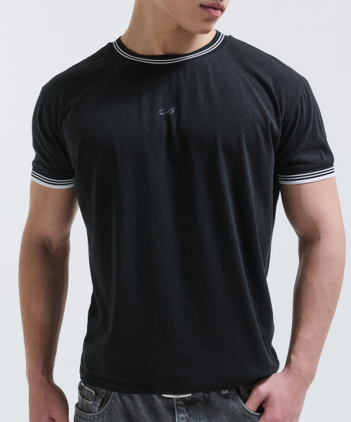 51%(フィフティーワンパーセント)の「Slub ringer t-shirt - black(Tシャツ/カットソー・メンズ・その他・MEDIUM/LARGE/SMALL)」の1枚目の写真