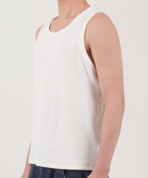 BUTTON SEOUL（ボタンソウル）の「エッセンシャルリップスリーブレス（ホワイト）（Tシャツ/カットソー・メンズ・その他・MEDIUM/LARGE/X-LARGE）」の8枚目の写真