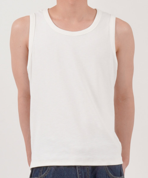 BUTTON SEOUL（ボタンソウル）の「エッセンシャルリップスリーブレス（ホワイト）（Tシャツ/カットソー・メンズ・その他・MEDIUM/LARGE/X-LARGE）」の5枚目の写真