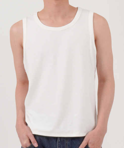 BUTTON SEOUL（ボタンソウル）の「エッセンシャルリップスリーブレス（ホワイト）（Tシャツ/カットソー・メンズ・その他・MEDIUM/LARGE/X-LARGE）」の4枚目の写真