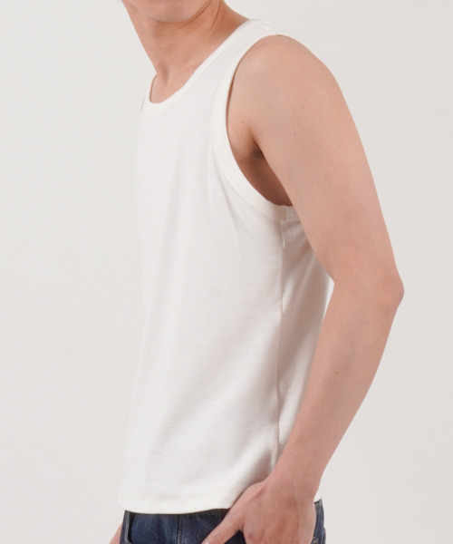BUTTON SEOUL（ボタンソウル）の「エッセンシャルリップスリーブレス（ホワイト）（Tシャツ/カットソー・メンズ・その他・MEDIUM/LARGE/X-LARGE）」の3枚目の写真