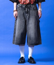 a.p.o.v. 供生地ウォレットチェーン付きバギーデニムハーフパンツ