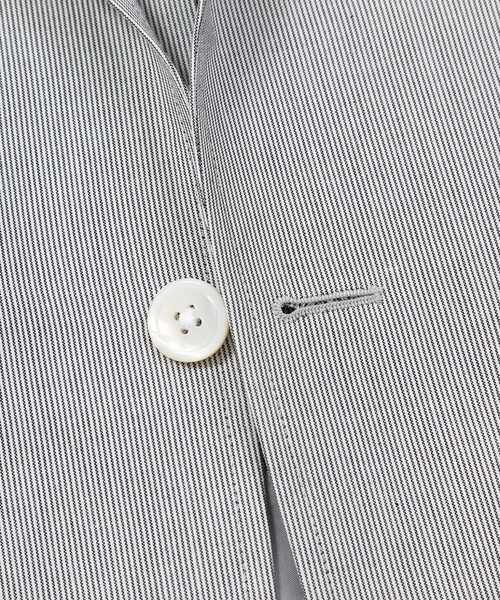 BROOKS BROTHERS(ブルックスブラザーズ)の「コットン/ラミー コードレーン 段返り3釦 No.1サックジャケット Traditional(テーラードジャケット・メンズ・ホワイト×ネイビー・37SHT/38SHT/39SHT/40SHT/42SHT)」の4枚目の写真