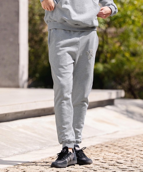 CAMBIO（カンビオ）の「mp14954-クローバー×ハートベロアパッチ裏毛スウェットパンツ(BP-BFS0115)（スウェットパンツ・メンズ・ネイビー/グレー/ブラック・S/M/L）」の4枚目の写真