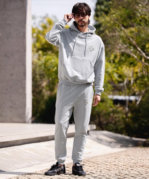 CAMBIO（カンビオ）の「mp14954-クローバー×ハートベロアパッチ裏毛スウェットパンツ(BP-BFS0115)（スウェットパンツ・メンズ・ネイビー/グレー/ブラック・S/M/L）」の6枚目の写真