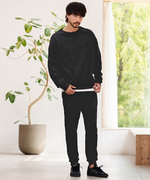 CAMBIO（カンビオ）の「mp14954-クローバー×ハートベロアパッチ裏毛スウェットパンツ(BP-BFS0115)（スウェットパンツ・メンズ・ネイビー/グレー/ブラック・S/M/L）」の11枚目の写真