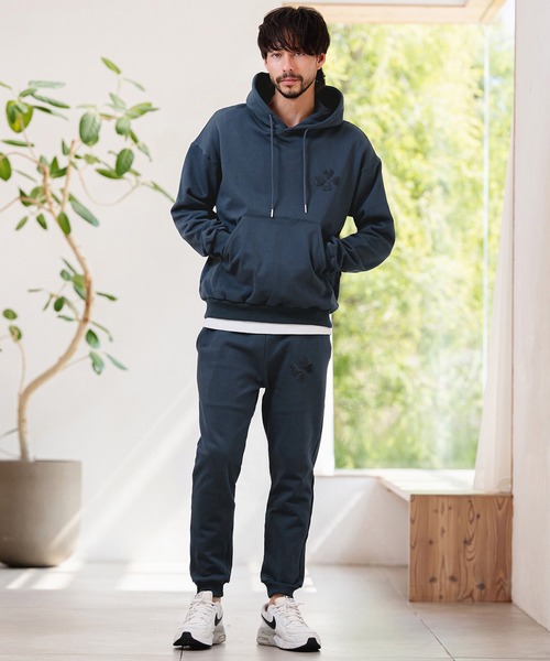 CAMBIO（カンビオ）の「mp14954-クローバー×ハートベロアパッチ裏毛スウェットパンツ(BP-BFS0115)（スウェットパンツ・メンズ・ネイビー/グレー/ブラック・S/M/L）」の16枚目の写真