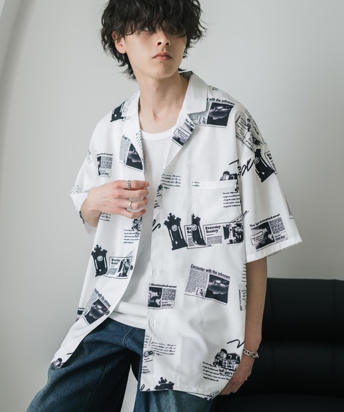Rocky Monroe(ロッキーモンロー)の「接触冷感 花柄 ペイズリー タイダイ グラデーション オーバーサイズ総柄半袖オープンカラーシャツ(シャツ/ブラウス・メンズ・A/B/C/D/E/F/G/H/I/J/K・M/L/XL)」の3枚目の写真