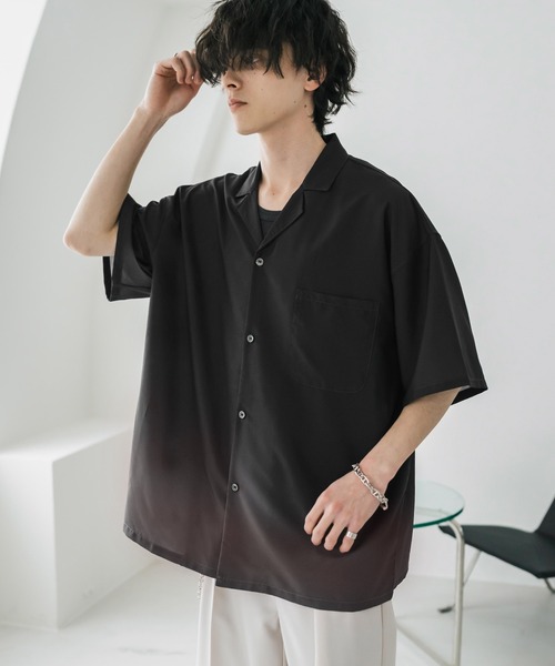 Rocky Monroe(ロッキーモンロー)の「接触冷感 花柄 ペイズリー タイダイ グラデーション オーバーサイズ総柄半袖オープンカラーシャツ(シャツ/ブラウス・メンズ・A/B/C/D/E/F/G/H/I/J/K・M/L/XL)」の7枚目の写真