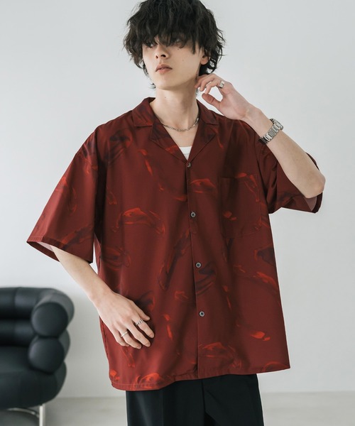 Rocky Monroe(ロッキーモンロー)の「接触冷感 花柄 ペイズリー タイダイ グラデーション オーバーサイズ総柄半袖オープンカラーシャツ(シャツ/ブラウス・メンズ・A/B/C/D/E/F/G/H/I/J/K・M/L/XL)」の10枚目の写真