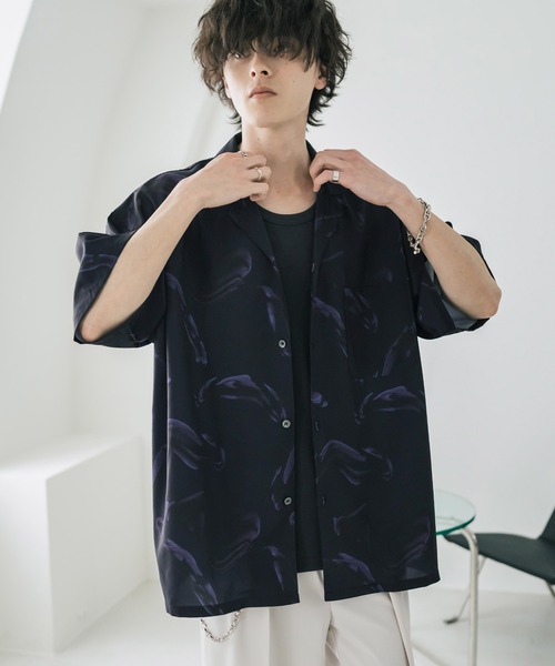 Rocky Monroe(ロッキーモンロー)の「接触冷感 花柄 ペイズリー タイダイ グラデーション オーバーサイズ総柄半袖オープンカラーシャツ(シャツ/ブラウス・メンズ・A/B/C/D/E/F/G/H/I/J/K・M/L/XL)」の13枚目の写真